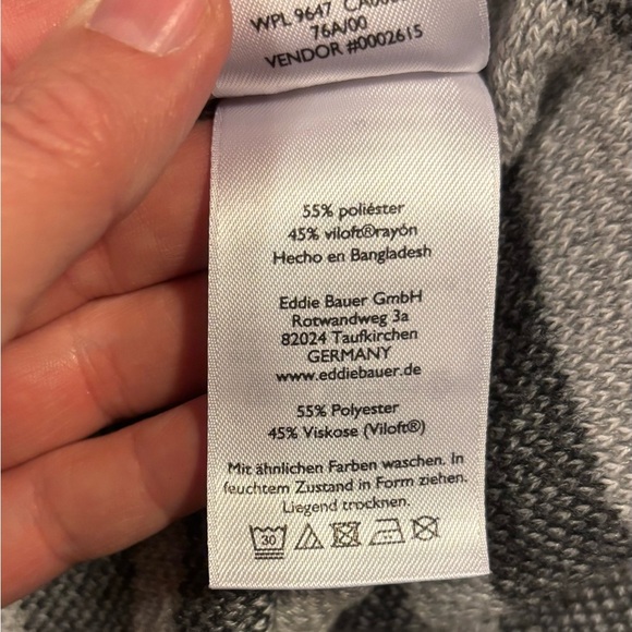 Eddie Bauer women’s 1/4 zip Fair Isle sweater sz M - Picture 4 of 4